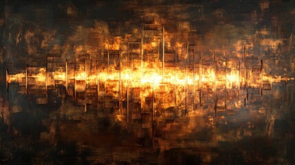 Fototapeta premium Abstract Orange Brown Glowing Energy Texture Background