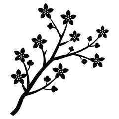Monochrome floral vector art showcasing a black and white daisy bloom