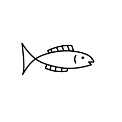 simple line doodle fish