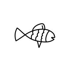 simple line doodle fish