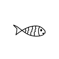simple line doodle fish