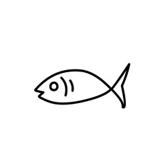 simple line doodle fish