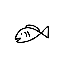 simple line doodle fish