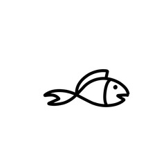 simple line doodle fish