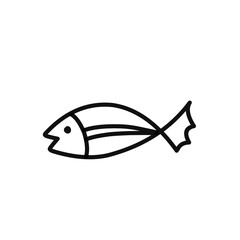 Obraz premium simple line doodle fish