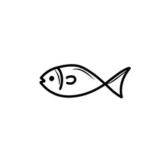 simple line doodle fish
