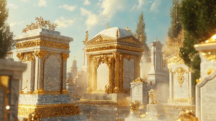 Immense Wealth in a Fantastical Golden Landscape