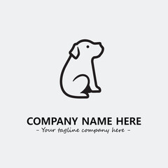Dog illustration black and white for logo company vector image
