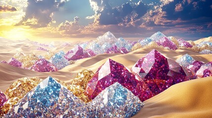 Epic Landscape of Glimmering Gems and Infinite Wealth in Nature