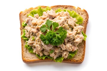 Delicious Tuna Salad Sandwich on Whole Wheat Bread