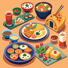 set of food