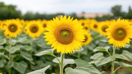 Vibrant sunflowers in full bloom nature photography summer flowers