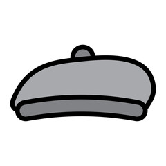Beret Vector Filled Icon Design