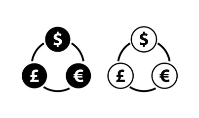 Currency Exchange Icon Set | Forex, Money Conversion, Finance & Banking Icons"