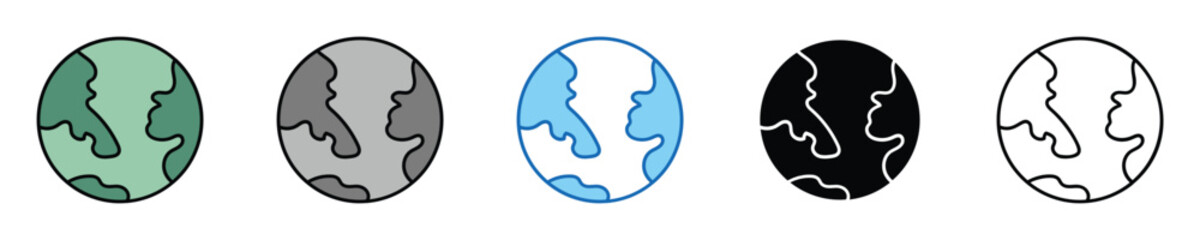 Global Icons Set – Editable Vector Icons in Multiple Styles