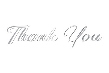 手書き風の筆記体で書いたThank You（ありがとう）の文字（カリグラフィー）
