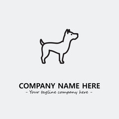 Dog illustration black and white for logo company vector image
