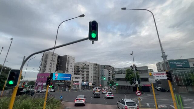 Heavy traffic in Auckland Downtown New Zealand.60 percent of New Zealand households owned two or more cars and cars ownership rate was 837 light vehicles per 1000 people.