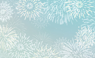 打ち上げ花火の背景イラスト