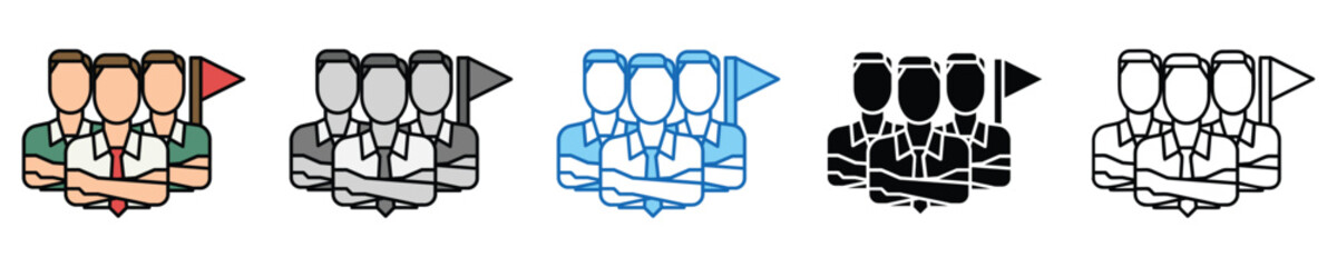 Leadership Icons Set – Editable Vector Icons in Multiple Styles