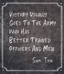 Fototapeta premium better trained Sun Tzu quote