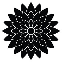 Black floral vector silhouette design