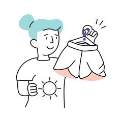 Summer shorts  Vector style illustration.