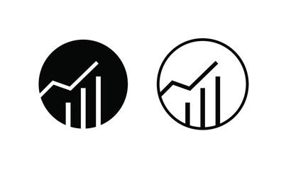 business growth graph icon set, company growth icons, financial and investment growth