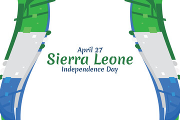 April 27, Independence Day of Sierra Leone vector illustration. Suitable for greeting card, poster and banner.