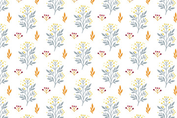 decorative seamless pattern with botanical flower illustrations abstract texture and colorful leaf design perfect for fashion prints digital backgrounds and fabric surfaces

