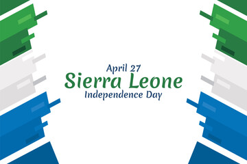 April 27, Independence Day of Sierra Leone vector illustration. Suitable for greeting card, poster and banner.