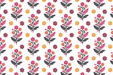 abstract floral seamless pattern featuring botanical flowers intricate leaf motifs and nature inspired illustrations for colorful fabric design and fashion backgrounds

