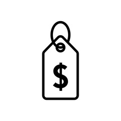 price tag and dollar symbol icon
