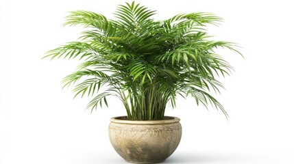 Fototapeta premium Tropical palm plant in decorative pot (1)