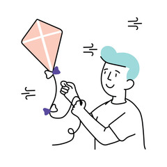 KitingVector style illustration.