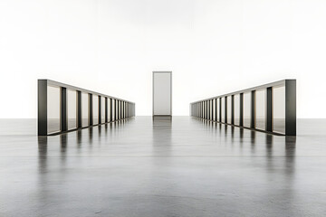 Modern Glass Walls Reflect Minimalist Design