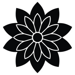 Floral lotus bloom, isolated art