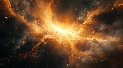 Obraz premium A stunning cosmic explosion of vibrant colors and swirling gases, depicting the vast beauty of space and celestial phenomena.