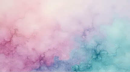 Fototapeta premium Abstract pastel watercolor clouds with pink and blue hues. trending colors spring summer 2025