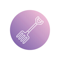 Pitchfork icon vector stock illustration