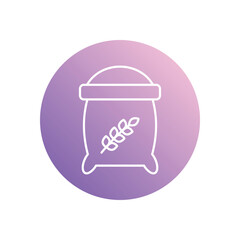 Grain Sack icon vector stock illustration