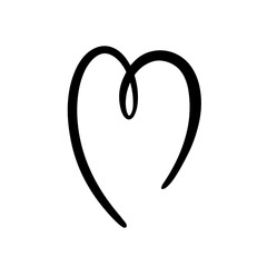 Stylized Heart Illustration Featuring a Unique Twist Design, Perfect for Various Occasions