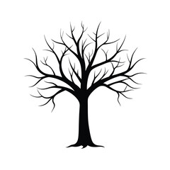 Simple Stark Tree With Detailed Branch Structure.