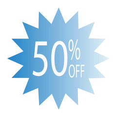 Simple icon of red discount stickers