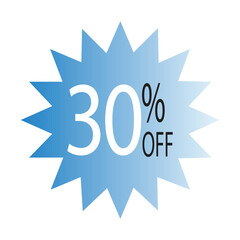 Simple icon of red discount stickers