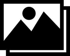 Photo image files and picture storage gallery flat icon isolated on transparent background