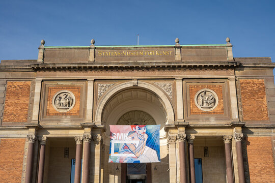 Copenhagen, Denmark - March 08, 2025: Entrance to SMK, the National Art Gallery