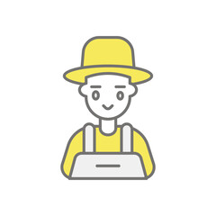 Farmer icon vector stock illustration
