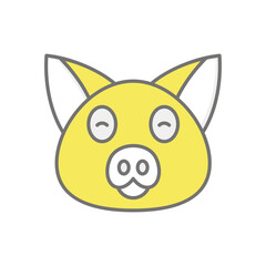 Pig icon vector stock illustration