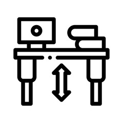 adjustable desk line icon